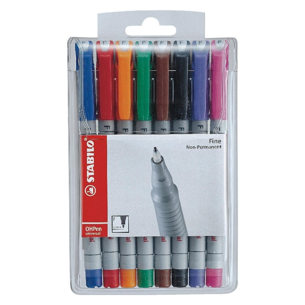 Stabilo OHPen universal Folienstift wasserlöslich (8x) (852/8)