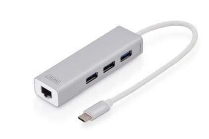 DIGITUS USB Typ C 3.0 Hub mit Gigabit Ethernet DA-70255