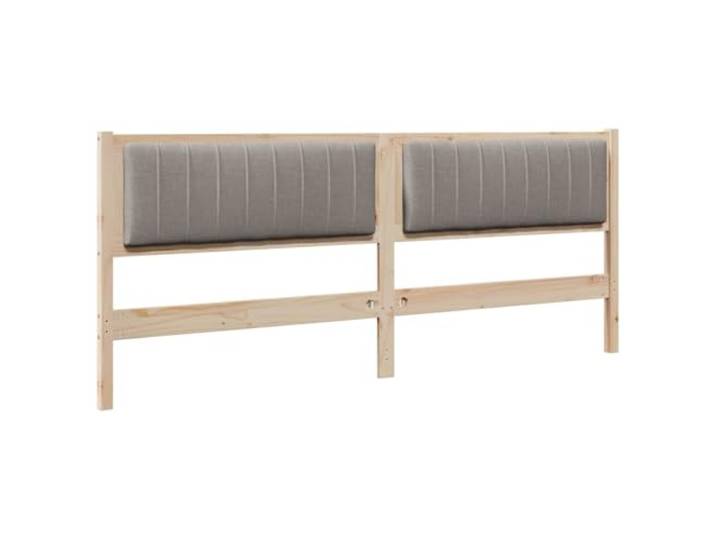 Makastle Gepolstertes Kopfteil Braun Kiefer 205,5x85,5 cm Massives Kiefernholz