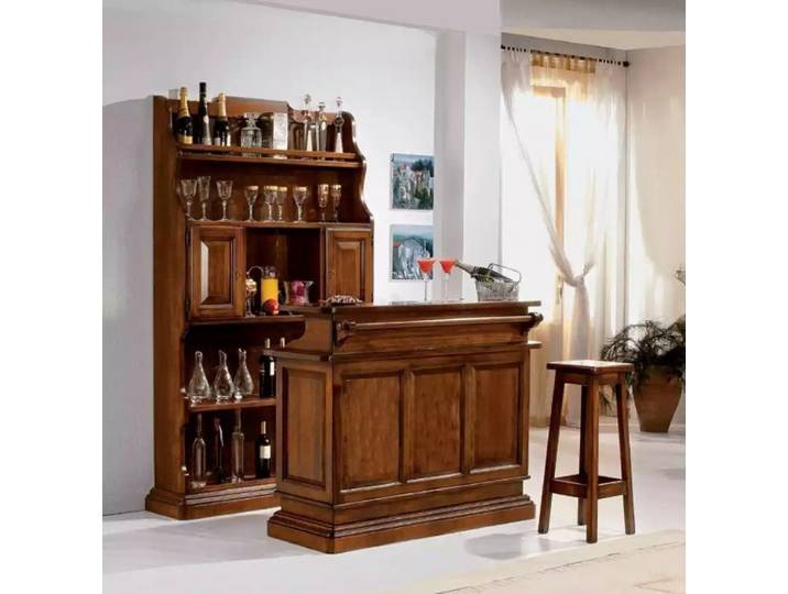 JVmoebel Barschrank Designer Barschrank aus klimaneutralem Holz in elegantem Braun (1-St)