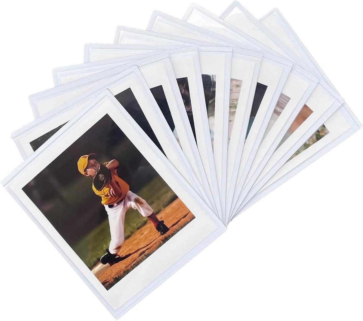Set van 10 witte magnetische fotolijstjes voor op de koelkast