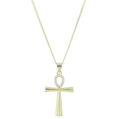 Kettenanhänger ADELIA´S "Anhänger – Schlüsselanhänger aus 925 Silber mit Zirkonia", gold, Schmuckanhänger, Damen, Silber 925 (Sterlingsilber), Kettenanhänger, Ein kleines Geschenk mit großer Wirkung