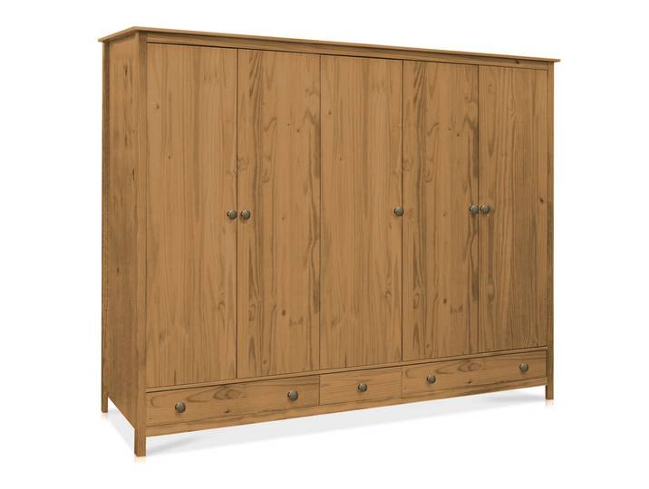 TOBINO Kleiderschrank 5trg, Material Massivholz, Kiefer