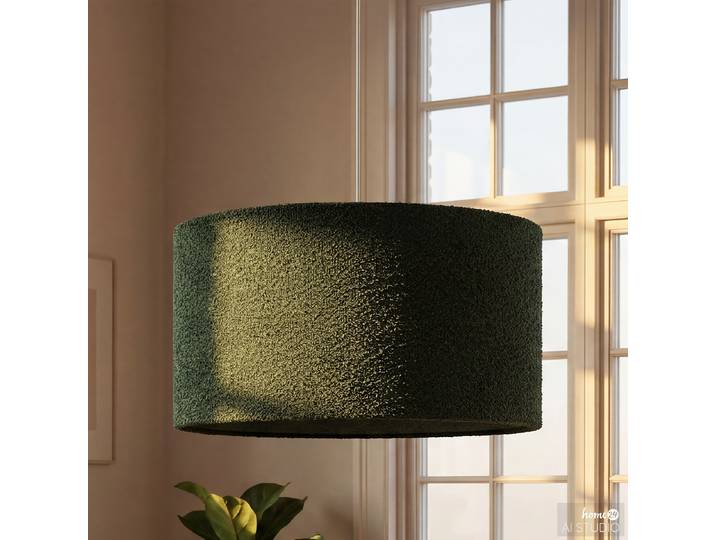 Suspension YARO Ø 50cm Vert/Vert Polyester/Lin E27