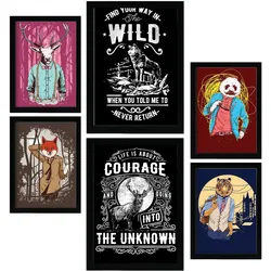 POSTER Set Mit 6 Wild In Rustikale Zitate A3 & A4 Rahmenlos