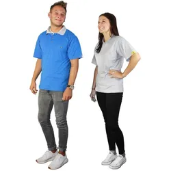 Wetec, Arbeitsoberteil, ESD-Polo-Shirt, mit grauem Kragen, L, grau (L)