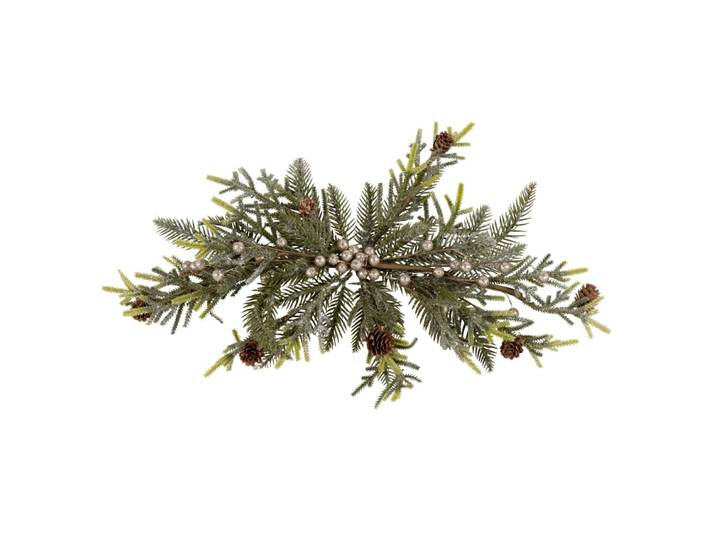 Weihnachts-Tischdekoration aus künstlichen Zweigen