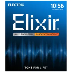Elixir 12057 Nanoweb 7-String Light .010-056 - Saiten E-Gitarre