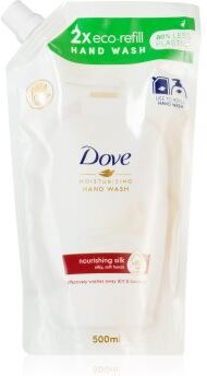Dove Moisturizing Hand Wash Nourishing Silk sabonete líquido recarga 500 ml. Moisturizing Hand Wash Nourishing Silk