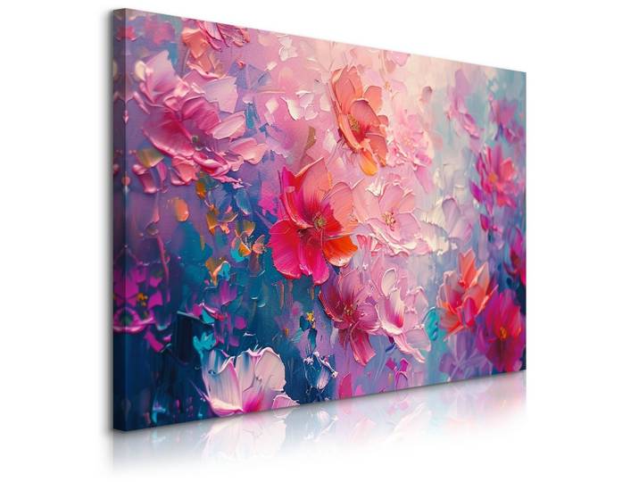 LEINWANDBILD Abstraktion Blumen Malarei 120x80 cm