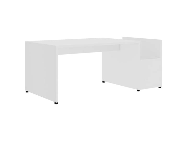 vidaXL Table basse blanche 90x45x35 cm panneau de particules