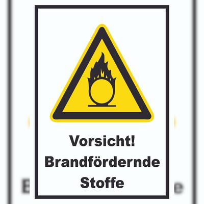 HB-Druck Vorsicht Brandfördernde Stoffe Schild A3 (297x420mm)