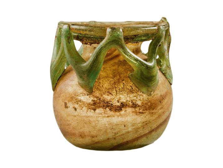 NUTS Bocal en verre martelé romain 750 ml – Conservation d’aliments secs – Design inspiré des amphores – Couvercle en acacia et joint en silicone – Transparent