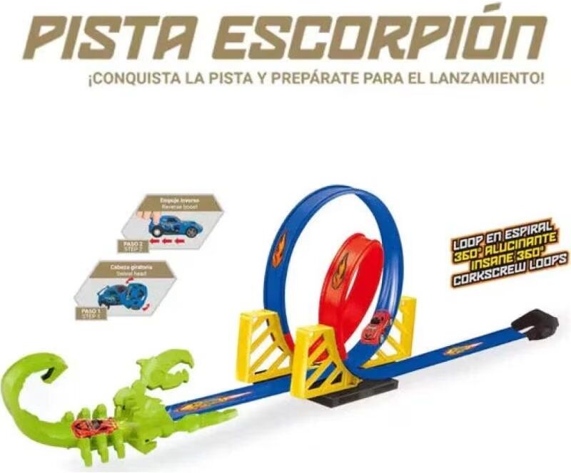 Toy Planet Pista De Carreras Con Loop Y Escorpión Multicolor 4 Años Unisex