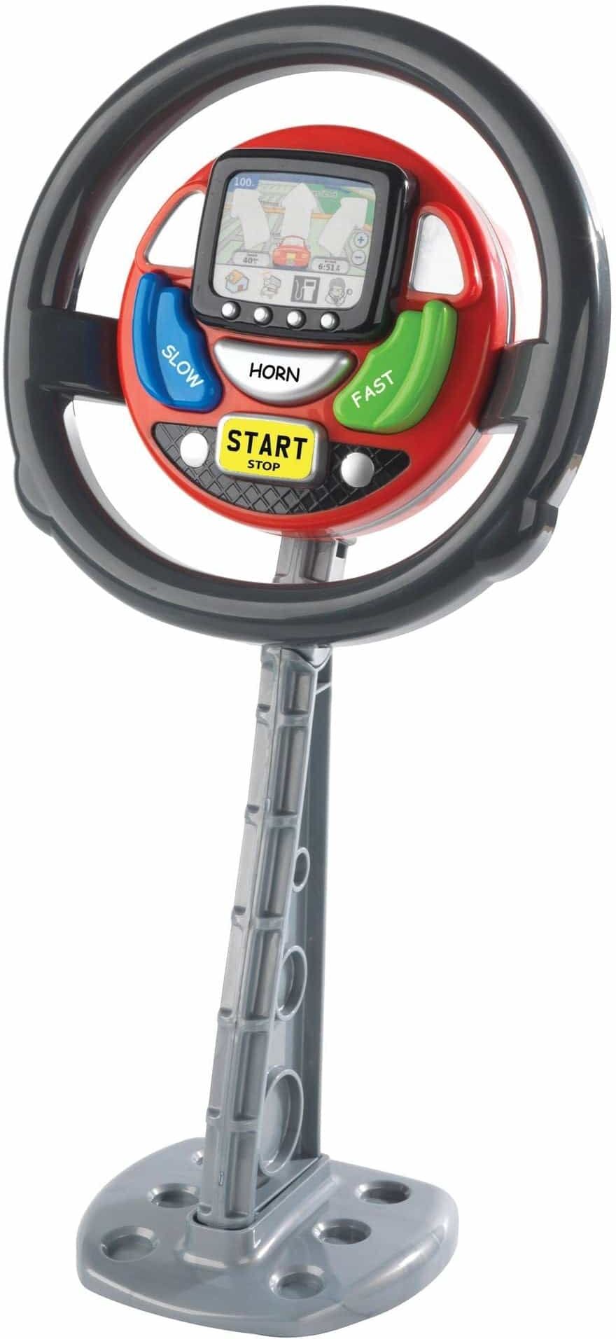 Casdon Sat Nav Steering Wheel Interactive Driving Toy for Kids with 12 Spoken Commands and Realistic Sound Effects