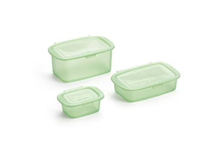Lékué Set 3 Récipients en silicone pour conserver les aliments\, vert