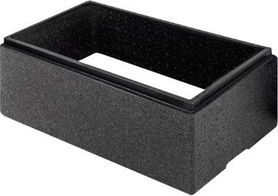 Aufsatzrahmen Kängabox®, für Thermoboxen Serie Expert GN 1/1, L 600 x B 400 x H 180 mm, EPP, schwarz