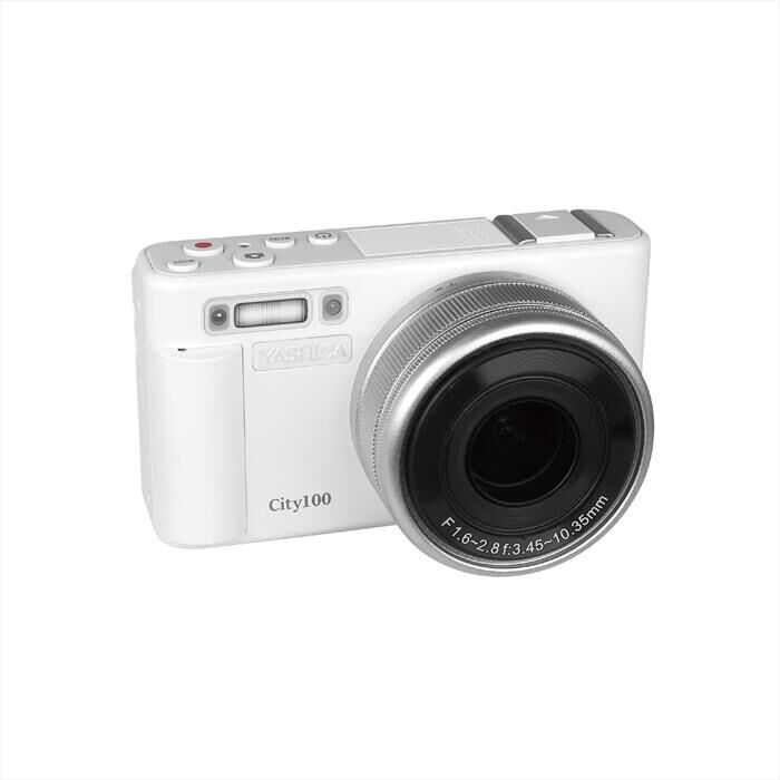 YASHICA Fotocamera Digitale Compatta City 100-bianco