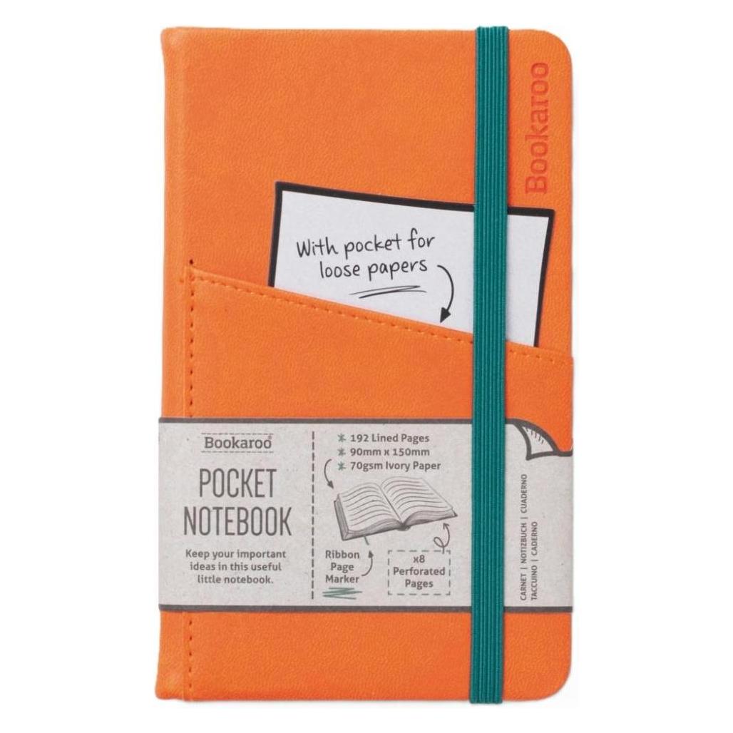 Teka Bookaroo Notizbuch Journal Pocket A6 - Orange (A6, Liniert, Harter Einband) (47995914)