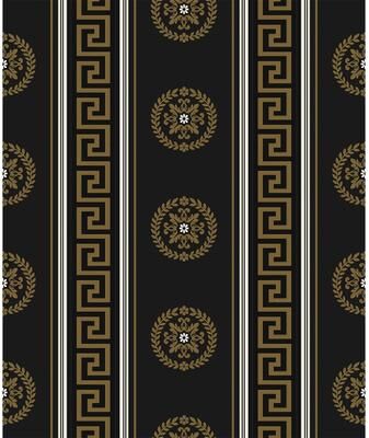 Seabrook Designs Classico Medallion Stripes Non-Woven Unpasted Wallpaper