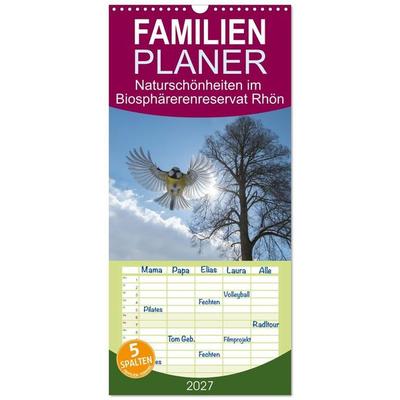 Familienplaner 2027 - Naturschönheiten im Biosphärerenreservat Rhön mit 5 Spalten (Wandkalender, 21 x 45 cm) CALVENDO