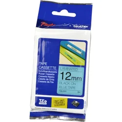 Brother P-Touch Band TZe-531  schwarz auf blau  12mm / 8m  laminiert