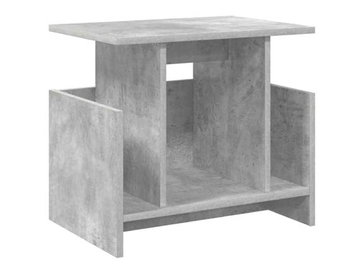 KUPTYERFG TV-Ständer Beton Grau 50x35x45 cm Holzwerkstoff Lowboard Kompakter Phonoschrank mit offenem Fach für Wohnzimmer und Schlafzimmer, pflegeleichte Oberfläche in Beton-Optik.