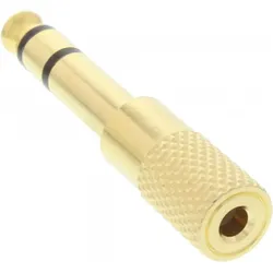 INLINE Audio Adapter, 6,3mm Klinke/3,5mm Klinke Bu, gold, Stereo