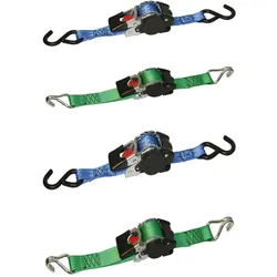 Kerbl, Spanngurt + Ladungssicherung, Automatik-Zurrgurt mit S-Haken, 1,8 m x 25 mm
