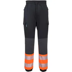 Warnschutz Sweathose "KX341" Flexi - M - schwarz/orange