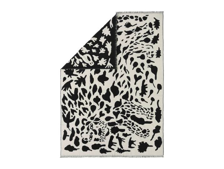 Iittala Plaid en laine Oiva Toikka Cheetah 130x180 cm Noir-blanc