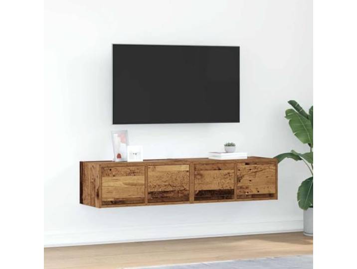 HEFZGDB TV-Schränke 2 STK. Altholz-Optik 60x31x25,5 cm Holzwerkstoff Wandboard Sideboard Stauraum Möbel