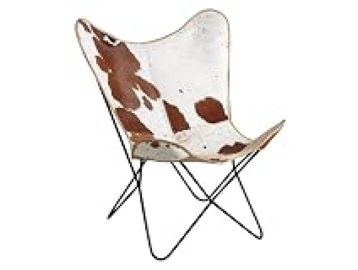 AUBRY GASPARD Fauteuil Peau de Vache Marron 75 x 86 x 87 cm