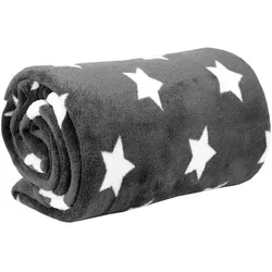 Bestlivings Kuscheldecke mit Sternen - 150x200 cm - Anthrazit