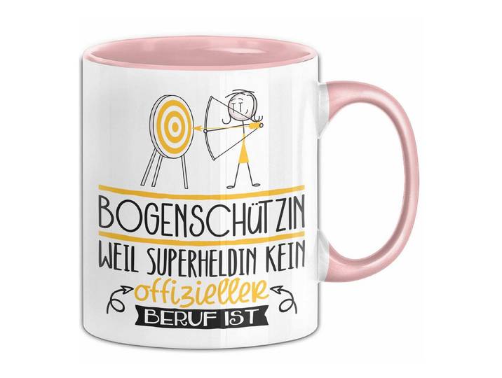 Trendation Tasse Bogenschützin Geschenk Tasse Lustiger Spruch Bogenschützin Weil Supe