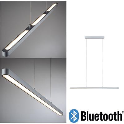 PAULMANN LED Pendelleuchte "Lento", grau (chromfarben), 1, H: 2,5cm, 1 Stk., Leuchten, LED Pendelleuchte