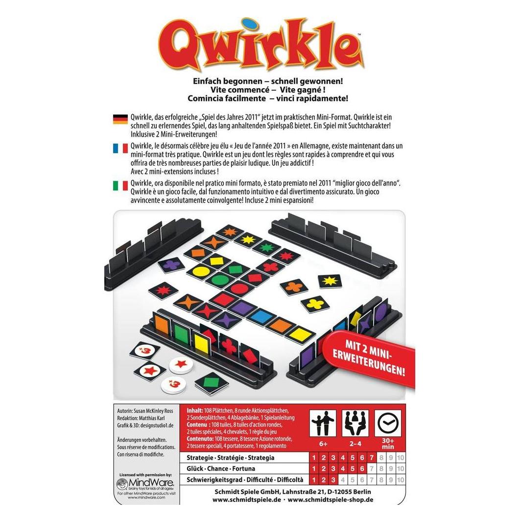 Schmidt Spiele Qwirkle (Bring-mich-mit) (Deutsch, 2 - 4 Spieler) (51410)