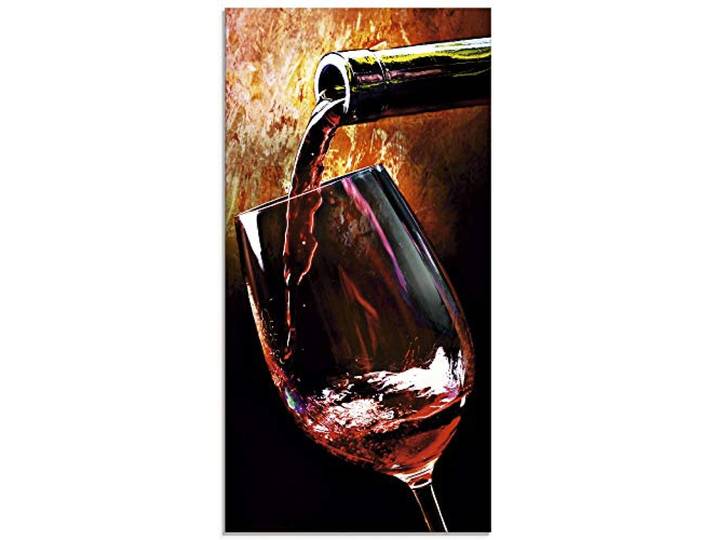 ARTland Wanddeko Glasbilder Wandbild Glas Bild einteilig 50x100 cm Hochformat Rotwein Lounge Bar Restaurant Italien Wein Kunst Malerei T5PV