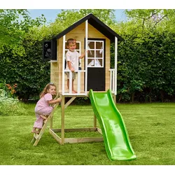 Zwerkules Holli 1 | Kinder Stelzenhaus mit Rutsche | Holz - Natur