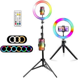 Mozo Ringlampe MLM-RING-RGB LED 26cm (Ringlicht), Dauerlicht, Schwarz