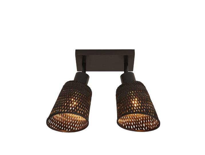 GOOD & MOJO - Plafonnier spot orientable Java - Beige - Bambou tressé
