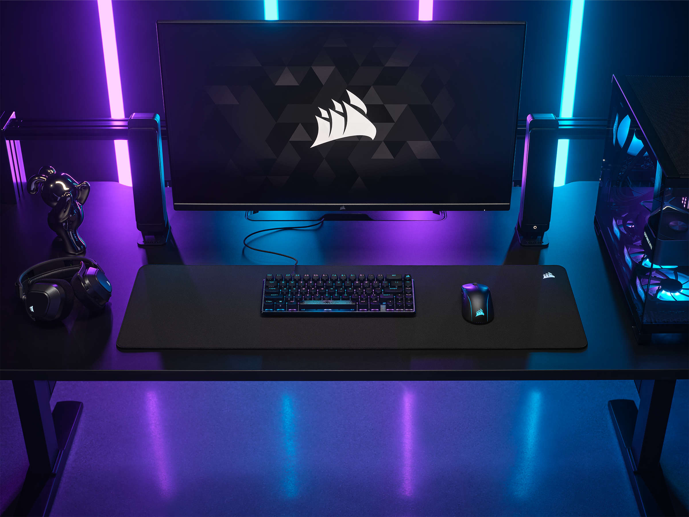 Corsair Gaming Mauspad "MM500 v2-EXT", schwarz, B/H/L: 24,7cm x 33,6cm x 33,4cm, Mauspads, Schnelle Bewegung, Gaming Mauspad