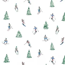 Home Fashion, Skiing, Lunch-Servietten aufgefaltetes Maß 33 cm x 33 cm, im Viertelfalz, 20 Stück pro Pack