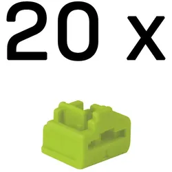 Lindy 47895 Schnittstellenblockierung RJ-45 Grün Acrylnitril-Butadien-Styrol (ABS) 20 Stück(e)