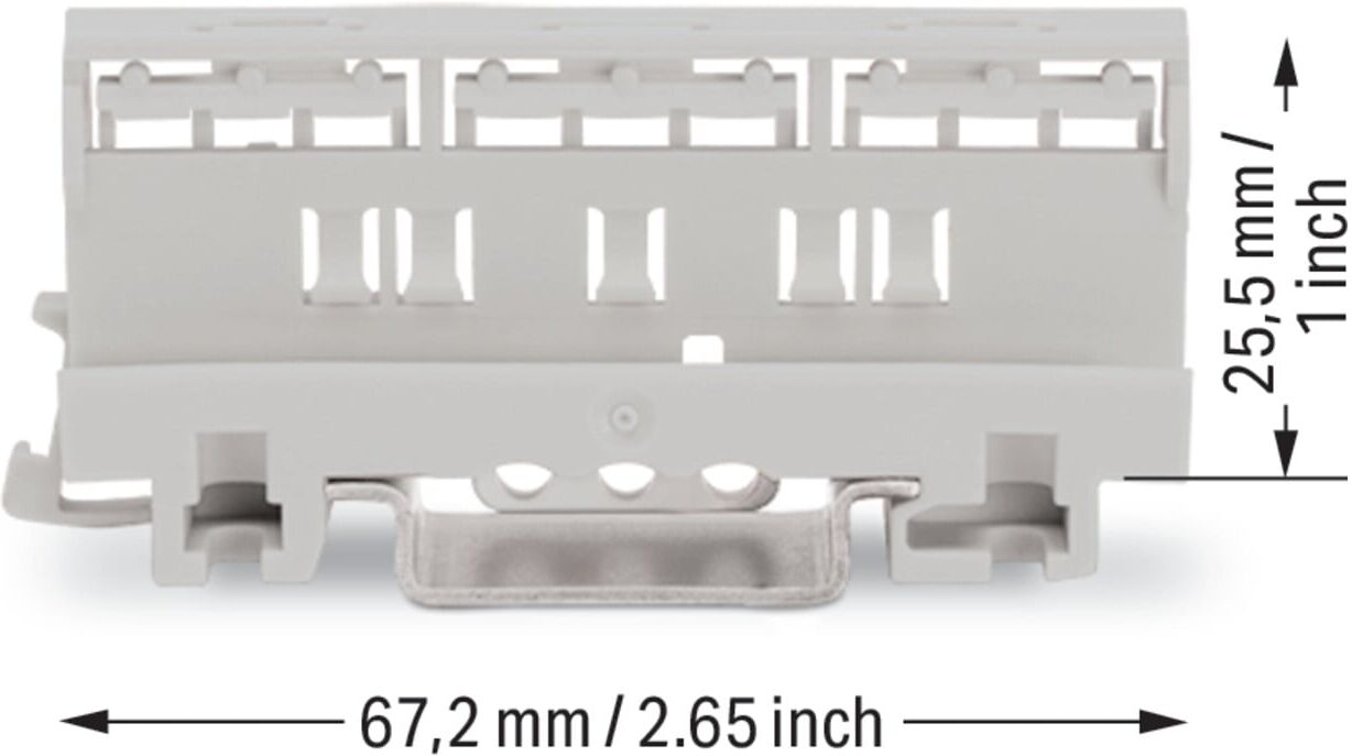 WAGO Befestigungsadapter 221-501 Serie 221 4 mm² lichtgrau)