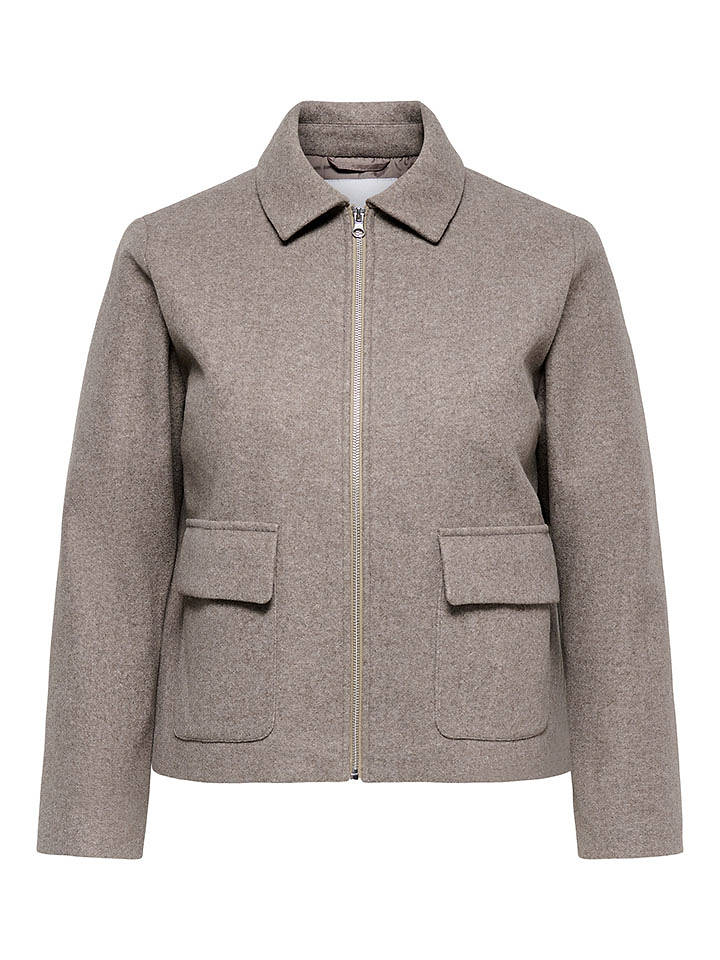 ONLY Carmakoma Übergangsjacke in Taupe - M-46/48