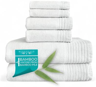 BedVoyage Absorbent Bamboo Spa Towel 6pc Set - 6pc Set