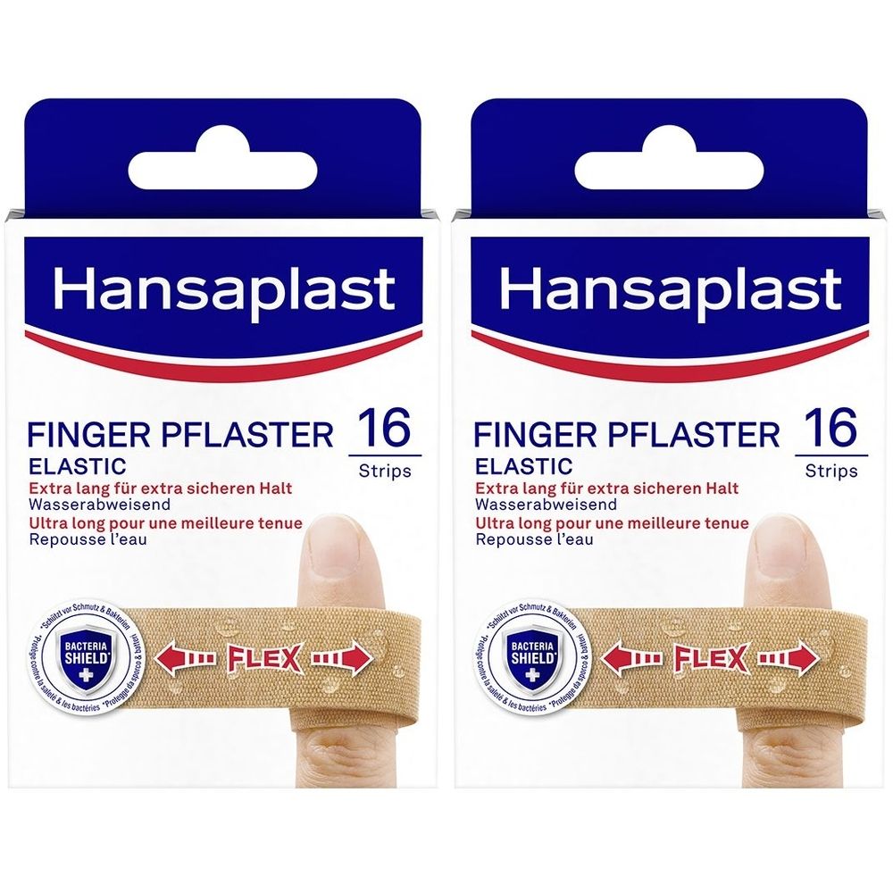 Hansaplast Elastic Finger Pflasterstrips 2x 2x16 St Pflaster