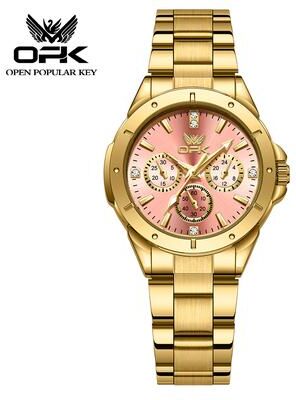 Fusion Finds Women's Quartz Watch Waterproof Stainless Steel Luminous Fashion Wristwatch a