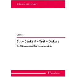 Stil - Denkstil - Text - Diskurs, Schulbücher von Ulla Fix